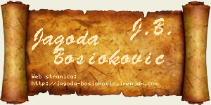 Jagoda Bosioković vizit kartica